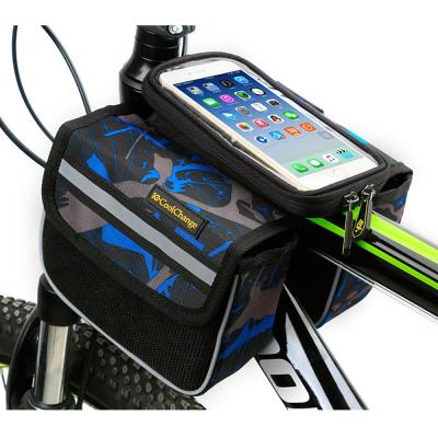 China Bicycle Bag/Wear-Resistant/Water-Resistant/Reflective Bicycle Front Tube Phone Holder Storage Bag Water Resistant Touch Screen Bag for sale