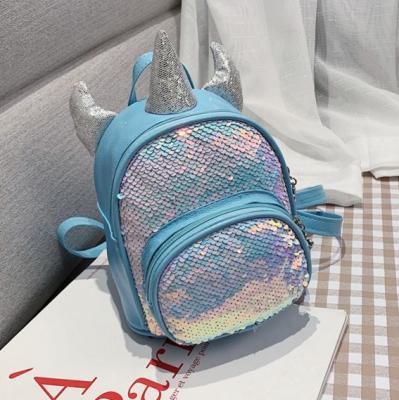 China No Girl Sequin Backpack Hot-selling Gold Glitter Cute School Bag for sale