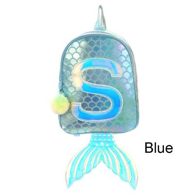 China Durable Anti-theft Custom Printed Bag PU Backpack Mermaid Tail Pattern Daily Backpack for sale