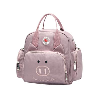 China Wholesale 2019 Large Capacity Baby Diaper Bag Hot Sale Pig Mummy Waterproof Multifunctional Bag New for sale