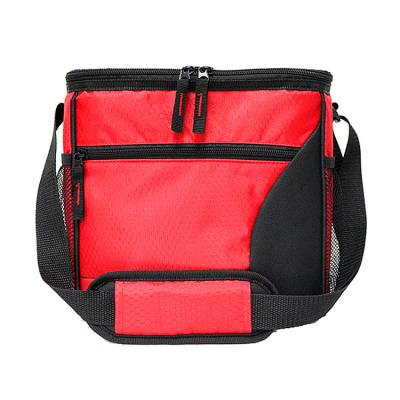 China Customized Red Lightweight/Washable/Recyclable/Reusable/Durable Bulk Logo Insulated Travel Picnic Food Picnic Lunch Cooler Bag for sale