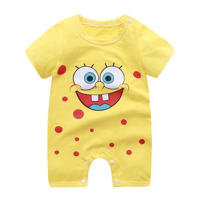 China High Quality Cartoon Print Babies Boy Summer Toddler Baby 100% Short Sleeve Baby Romper for sale