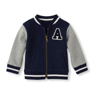 China Baby Boy Breathable Jacket Accept OEM Letter Color Baseball Jacket For Fall for sale