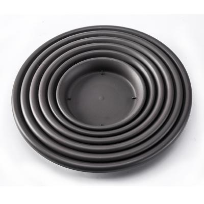 China Eco - Friendly Black Plastic Small Round Thicken Planter Pot Trays Saucers For Plant for sale