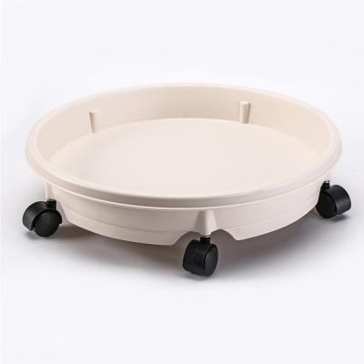 China 14 Inch Eco - Friendly Flower Pots Move Trays Plant Saucer Deep With Wheels for sale