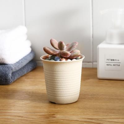 China Eco-friendly Plastic Nursery Mini Succulent Pots White Round Cheap Nursery Flower Pots for sale