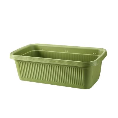 China Chinese style the balcony plant pots rectangular plastic flower pot for sale