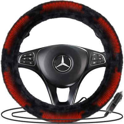 China Luxury Auto Vehicle Heated Wheel Cover Hand Steering Hot 12V Battery for sale