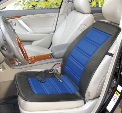 China Luxury Car Heated Cushion 12 Volt Adjustable Temperature In Chair Blue/Black Auto Heater Hood Pad for sale