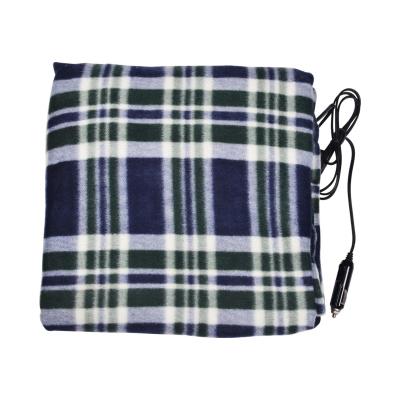 China 12v Plaid Heating Home and Car Travel Electric Car Heated Blanket for Winter for sale