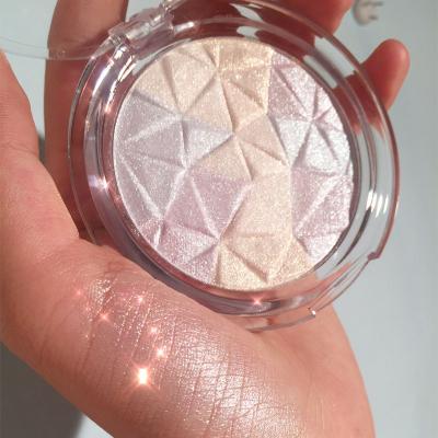 China Waterproof Matching Color Diamond Highlighter Bar Pressed Powder To Highlight Instant Powder Long Lasting Face Highlighting Glow for sale