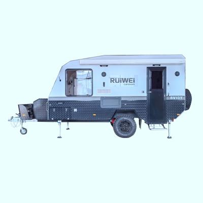 China Hot Sale 15ft Travel Trailer Aluminum Travel Trailers Trailer Offroad Trailers 4*4trailer for sale