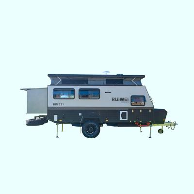 China High Quality Travel Trailer 15ft Camper Off Road Travel Trailer Motorhomes Caravan Trailer With Slide for sale