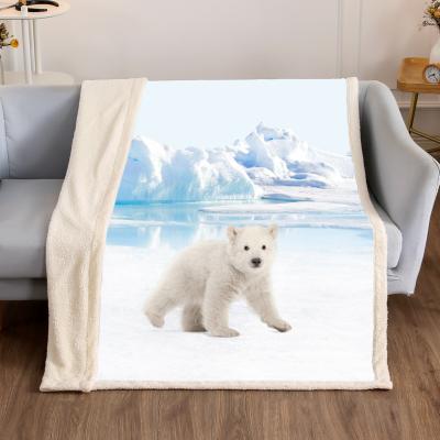 China Factory Direct Sale Sustainable Wool Fleece Blanket 76*102cm Custom Fleece Blanket With Logo for sale