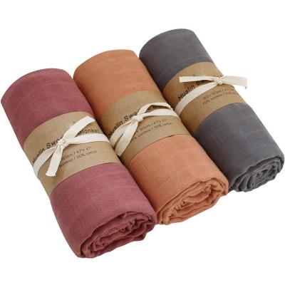 China Simple Wholesale Custom Print Baby Muslin Wrap Bamboo Cotton Covering Wrap Muslin Baby Wrap Covering for sale