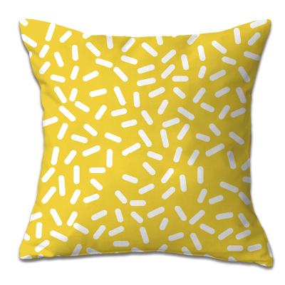 China Baby Yellow Geometric Pillow Hotel Memory Foam Pillow Pattern Hot Selling Cotton Linen Tile for sale