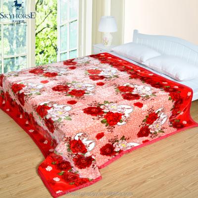 China Anti-pilling BSCI SEDEX audited 100% Korean large mink blanket manufacturer polyester waffle blanket flannel for sale