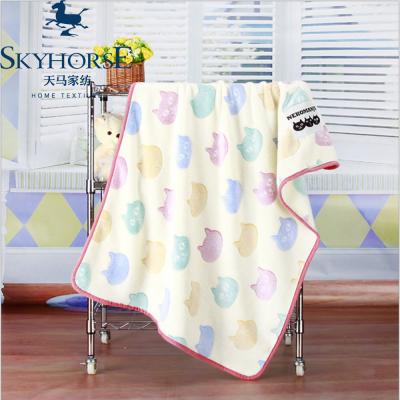 China Hot Sale Anti-pilling Printing Fleece Baby Blankets For Newborns Cobijas De Bebes Baby Wrap Blanket for sale