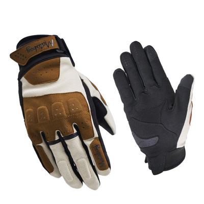 China Touch Screen Fingertips Motorcycle Gloves Motorcycle Glove Retro Vintage Full Finger Touch Screen Gloves Racing Summer for sale