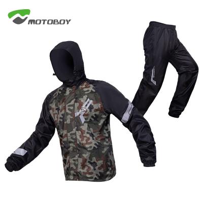 China MOTOBOY Camfouflage Jacket Raincoat and Pants Motorbike Raincoat Waterproof Raincoat Set Hiking Outdoor Rainproof Suit Camping for sale