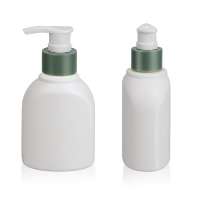 China Idealpak Cosmetic Fast Delivery Low MOQ Cosmetic Bottles Custom White Plastic Shampoo Flat PE Bottle for sale