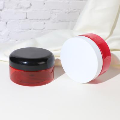 China Idealpak Cosmetic Packaging Skin Care Hand Cream Around Empty PET Containers Plastic Jar for sale