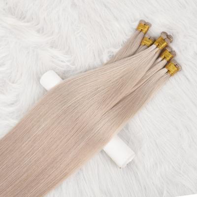 China Best Straight Invisible Seamless Hand Tied Hair Extension Wholesale 100% Natural Double Drawn Hair for sale