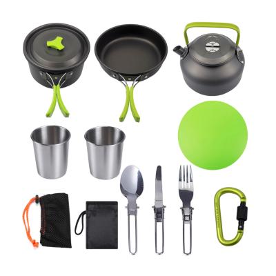 China OEM Product Set Customized Viable Pat For 2 Or 3 People Camping Outdoor Cookware Sets Portable Camping Pat And Pot for sale