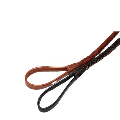 China Waliking Hound Dog Leash Leather Medium And Golden Retriever Large Dog Collar Military Dog Leash for sale