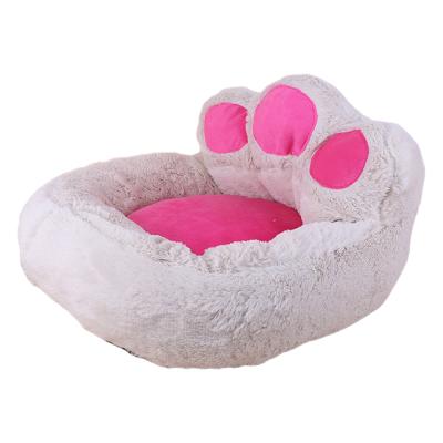 China Viable wholesale pet products support paw dog protection in autumn and winter, comfortable pet paws plush pet nest for sale