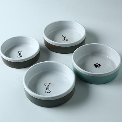 China Wholesale Custom Single Non-Slip And Anti-Spill Ceramic Pet Bowls For Cats And Dogs for sale