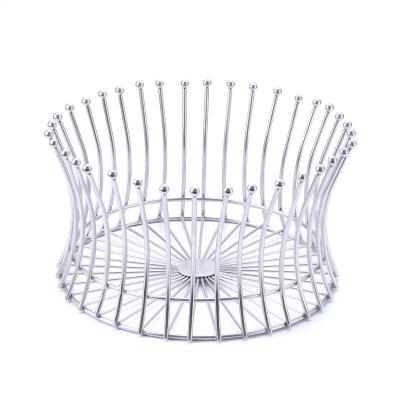 China Hot Selling Metal Wire Food Decorative Viable Storage Basket Fruit Kitchen Vegetable Storage Basket for sale