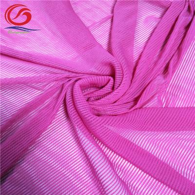 China 2021 Hot Sale Plain Light Red Mesh Fabric With 2X2 Striped for sale