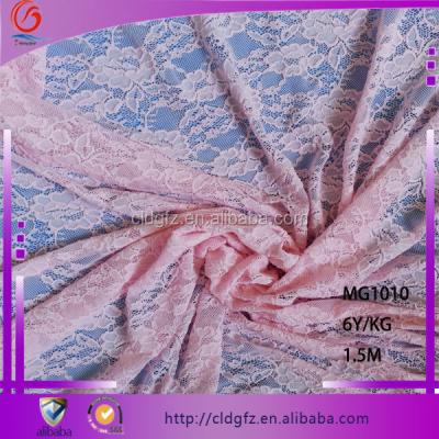 China Sustainable Pop Pink Stretch Fabric Apparel Decorative MG1010 2014 Laces for sale