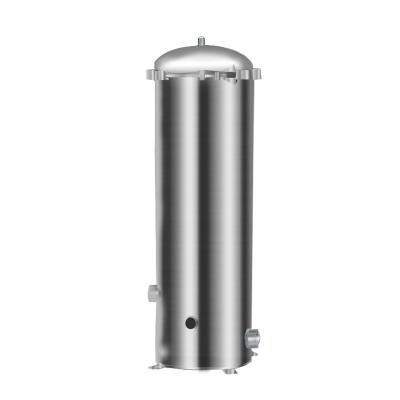 China SS304 Water Treatment Stainless Steel Cartridge Filter Housing 10 20 30 40 Inch for sale