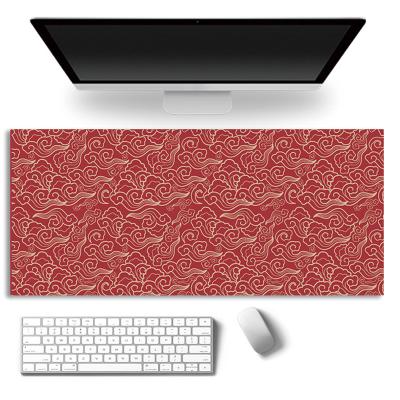 China Radiation Protection Art Mouse Pad Full Desk Mat Laptop Red Mousepad Back Color for sale