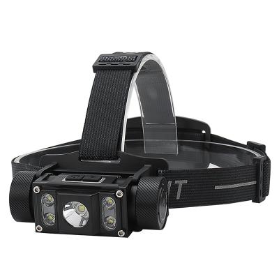 China Super Bright Aluminum Alloy Camping 5 Led Head Light IPX4 Waterproof Durable USB Rechargeable Headlight for sale