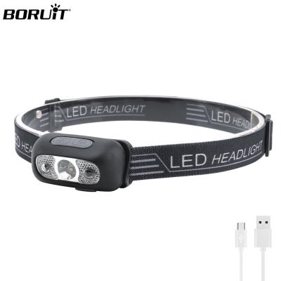 China Camping Customized Portable Removable Headstrap Head Lamp Small Mini Headlamp XPE USB Sensor Led Headlamp for sale