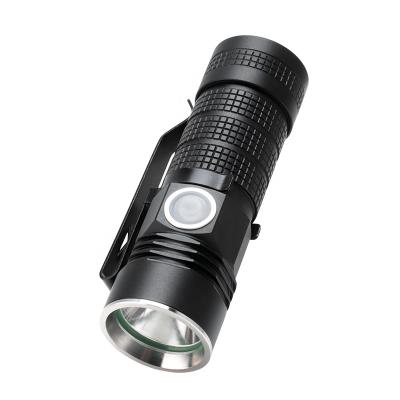 China New Bright Light Torch Mini Flashlight Portable USB LED Camping Rechargeable Flashlight for sale