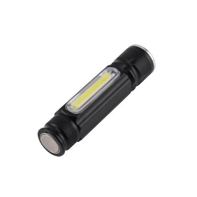 China 1200lumen Zoomable Industrial Powerful Safety Torch Megnetic T6 COB Work Light Led Mini Flashlight for sale