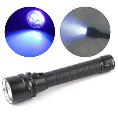 China IPX8 Jade Flashlight UV Underwater Lights Gauge 395NM Diving Flashlight for sale