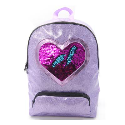 China OEM ODM Waterproof New Design PET Sequin Light Backpack Leisure Bag Shiny School Bags For Girls for sale