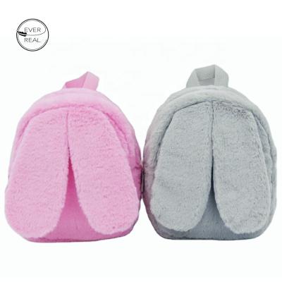 China No New Design Fashionable Kids School Bag Bunny Plush Fur Backpack Purse Super Cute For Little Girls for sale