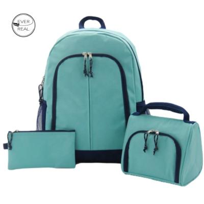 China Other 2021 New Style Light Weight Cute Student School Bag Lunch Bag 3 in 1 Sets Backpack for Girls Teen Boys for sale