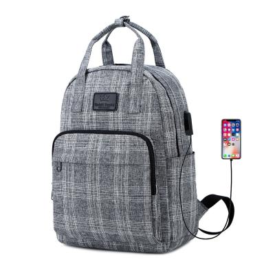 China With USB Fashion Lightweight Water Resistant School Bag Nylon Laptop Backpack Bookbag For Women Girls for sale