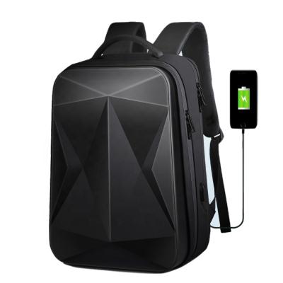 China With USB Into The Hard Shell Business Backpack Mens Bookbag Large Capacity Rhombus Computer Bag Common Korean Version for sale