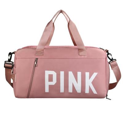 China Fashion Everreal Fashion Swim Sports Travel Gym Yoga Bag, Waterproof Pink Fleece Weekender Bag For Women Men for sale