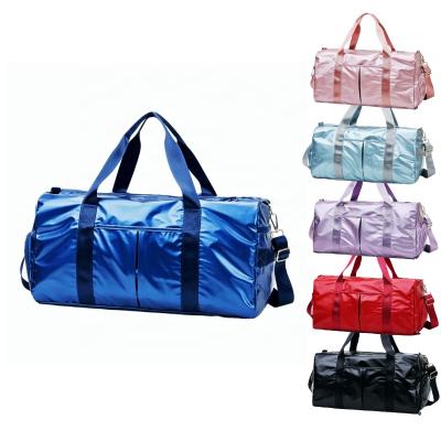 China Fashion Everreal Large Capacity Glossy Duffle Bag Sports Gym Travel Waterproof Duffel Bags With Shoe Compartment for sale