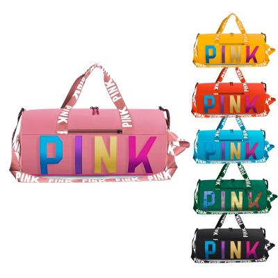 China Wholesale Pink Travel Weekend Overnight Duffel Bag Everreal Gym Leader Duffel Bag Gym Foldable Yoga Bag For Women Men for sale