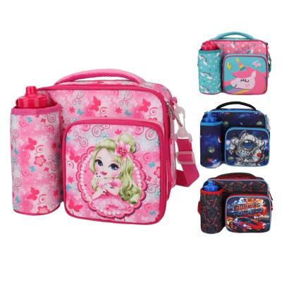 China OEM Waterproof Unicorn Insulated Bag Pink Cute Girls Lunch Cooler Thermal Meal Lunch Tote Bag With Bottle Holder for sale